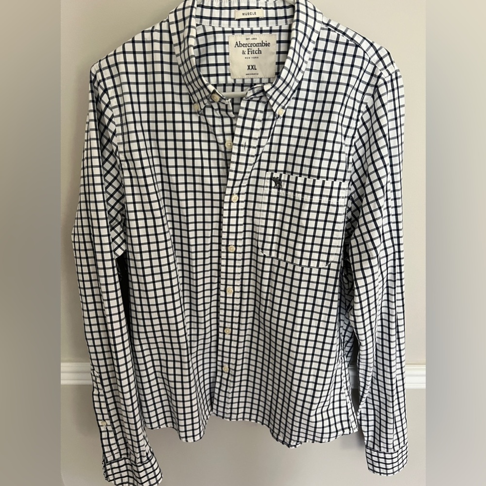 Men’s muscle button up Abercrombie and Fitch xxl